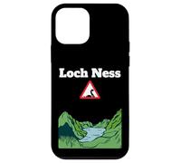 Divertido monstruo de recuerdo del lago Nessie señal de carretera de advertencia Carcasa para iPhone 12 mini