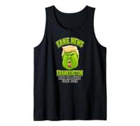 Divertido Monstruo Verde Noticias Falsas Halloween Terror Arte Camiseta sin Mangas