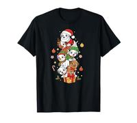 Divertido muñeco de Nieve de Papá Noel dálmata para Mujer, Hombre y niño Camiseta