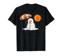 Divertido Muñeco De Nieve Derretimiento Depresión Estacional Verano Sarcástico Camiseta gráfica económica, Hombre, Negro, L