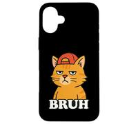Divertido Naranja Gato Bruh Meme Humor Amante De Los Animales Mamá Papá Niños Carcasa para iPhone 16 Plus