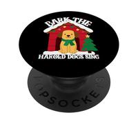 Divertido Navidad sarcástico Travieso ladrido los Perros Harold cantan PopSockets PopGrip Adhesivo