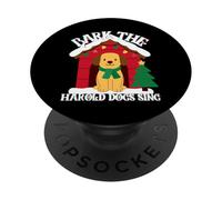 Divertido Navidad sarcástico Travieso ladrido los Perros Harold cantan PopSockets PopGrip Adhesivo