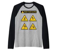 Divertido Nerd Conoce Tus Pistas Álgebra Geometría Matemáticas Profesor Camiseta Manga Raglan