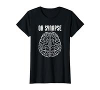 Divertido Neurociencia Neurólogo Cerebro Oh Sinapsis Camiseta gráfica económica, Mujer, Negro, L