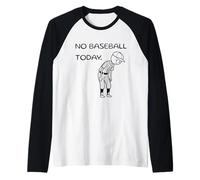 Divertido No Baseball Today Figura Triste Béisbol Humor Camiseta Manga Raglan