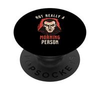 Divertido No Realmente Una Persona De La Mañana Drácula Vampiro Halloween PopSockets PopGrip Adhesivo