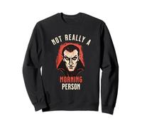 Divertido No Realmente Una Persona De La Mañana Drácula Vampiro Halloween Sudadera
