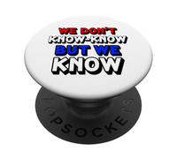 Divertido No Sabemos-Sabemos Pero Sabemos Retro Tipográfico PopSockets PopGrip Adhesivo