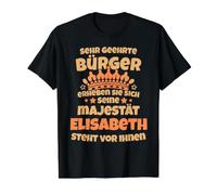 Divertido Nombre de Elizabeth Diciendo Majestad Elizabeth Camiseta gráfica económica