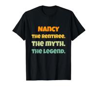 Divertido Nombre de jubilación de Nancy Jubilado Camiseta gráfica económica, Hombre, Negro, M