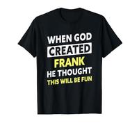 Divertido Nombre Franco Diciendo Camiseta gráfica económica, Hombre, Negro, M