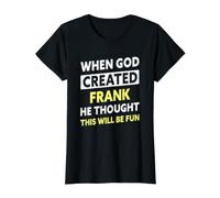 Divertido Nombre Franco Diciendo Camiseta gráfica económica, Mujer, Negro, S