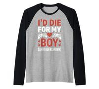Divertido Novio Jugador Muere por mi Hijo y Luego responde Broma Camiseta Manga Raglan
