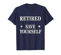 Divertido Oficial Jubilado Save Yourself Policía Seguridad Militar Camiseta