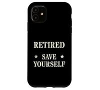 Divertido Oficial Jubilado Save Yourself Policía Seguridad Militar Carcasa para iPhone 11