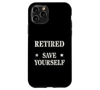 Divertido Oficial Jubilado Save Yourself Policía Seguridad Militar Carcasa para iPhone 11 Pro