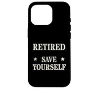 Divertido Oficial Jubilado Save Yourself Policía Seguridad Militar Carcasa para iPhone 16 Pro
