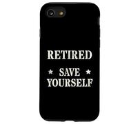 Divertido Oficial Jubilado Save Yourself Policía Seguridad Militar Carcasa para iPhone SE (2020) / 7/8