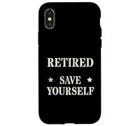 Divertido Oficial Jubilado Save Yourself Policía Seguridad Militar Carcasa para iPhone X/XS