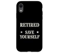 Divertido Oficial Jubilado Save Yourself Policía Seguridad Militar Carcasa para iPhone XR