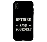 Divertido Oficial Jubilado Save Yourself Policía Seguridad Militar Carcasa para iPhone XS MAX