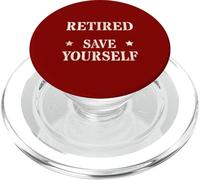 Divertido Oficial Jubilado Save Yourself Policía Seguridad Militar PopSockets PopGrip para MagSafe