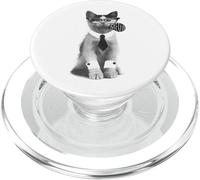 Divertido Oficina Gato Miau Negocios Amante Gato Oficina Humor PopSockets PopGrip para MagSafe