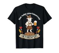 Divertido Oktoberfest Mountain Goat Bier Hoy se fue mañana Camiseta