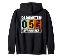Divertido oldómetro, 55 años, cumpleaños, 20075 días Sudadera con Capucha