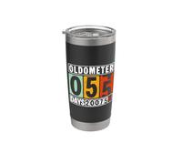 Divertido oldómetro, 55 años, cumpleaños, 20075 días Vaso térmico de acero inoxidable de doble pared