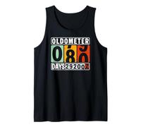 Divertido oldómetro, 80 años, cumpleaños, 29200 días Camiseta sin Mangas