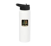 Divertido olfatear pinos no líneas senderismo camping al aire libre juego de palabras arte Stainless Steel Insulated Water Bottle