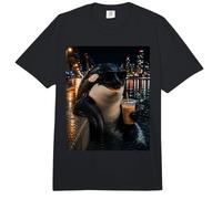 Divertido Orca Ballena Café Helado Divertido Animal Meme Orca Ballena Comfort Colors Adult Heavyweight T-Shirt