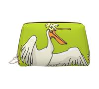 Divertido organizador de maquillaje Pelican, bolsa de aseo fácil de transportar para cosméticos, cuidado de la piel, accesorios, White, Talla única, Neceser