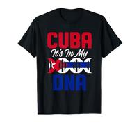 Divertido Orgullo de la Bandera de Cuba ADN Amor Cubano Americano Broma Orgullosa Camiseta