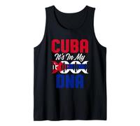 Divertido Orgullo de la Bandera de Cuba ADN Amor Cubano Americano Broma Orgullosa Camiseta sin Mangas