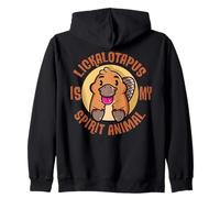 Divertido ornitorrinco Lickalotapus es mi espíritu animal Sudadera con Capucha