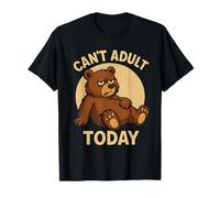 Divertido Oso Cansado Dibujos Animados Retro cómic Arte Camiseta