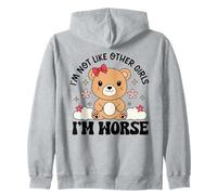Divertido Oso de Peluche Kawaii I'm Not Like Other Girls I'm Worse Sudadera con Capucha