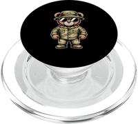 Divertido Oso De Peluche Militar Comando De Di PopSockets PopGrip para MagSafe
