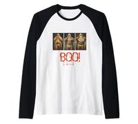 Divertido Oso Gay Fantasma Halloween Boo Spooky Beefcake Briefs Camiseta Manga Raglan