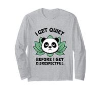 Divertido Oso Panda gruñón, Regalo de Animal para Hombres, Mujeres y niños Manga Larga