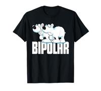 Divertido oso polar bipolar triste y feliz Camiseta