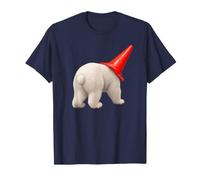 Divertido Oso Polar Cono De Tráfico Viral Conehead Hat Meme Camiseta
