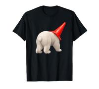 Divertido Oso Polar Cono De Tráfico Viral Conehead Hat Meme Camiseta gráfica económica