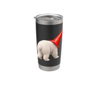 Divertido Oso Polar Cono De Tráfico Viral Conehead Hat Meme Vaso térmico de acero inoxidable de doble pared