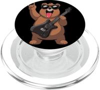 Divertido Oso Rockstar Dibujos Animados Animal música Amante diseño PopSockets PopGrip para MagSafe