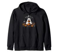 Divertido OVNI Invasión Calabaza Alien Meme Ciencia Ficción Sudadera con Capucha
