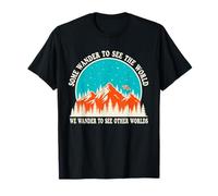 Divertido OVNI que camina el espacio extraterrestre retro para los observadores del cielo Camiseta